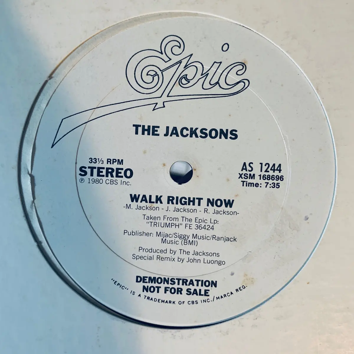 The Jacksons (Michael) - Walk Right Now (Promo) 12" Remix Lp Viny _ Used 1
