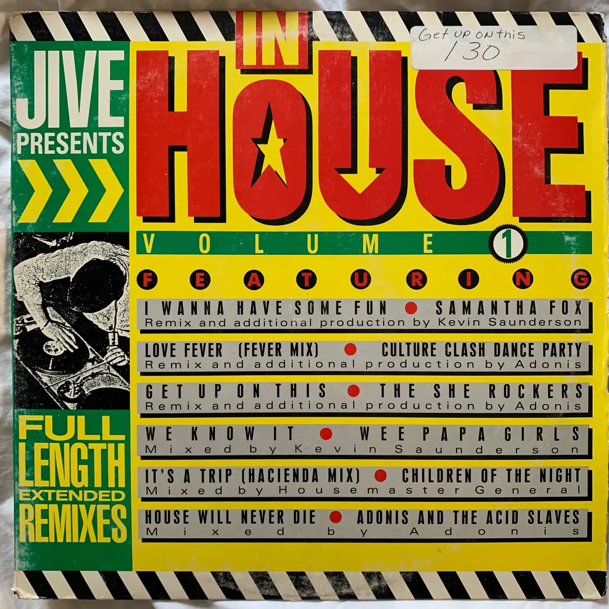 Jive Presents In House Vol.1 (Sam Fox, Adonis, Wee Papa Girls++) Lp Vinyl (Various) Used 1