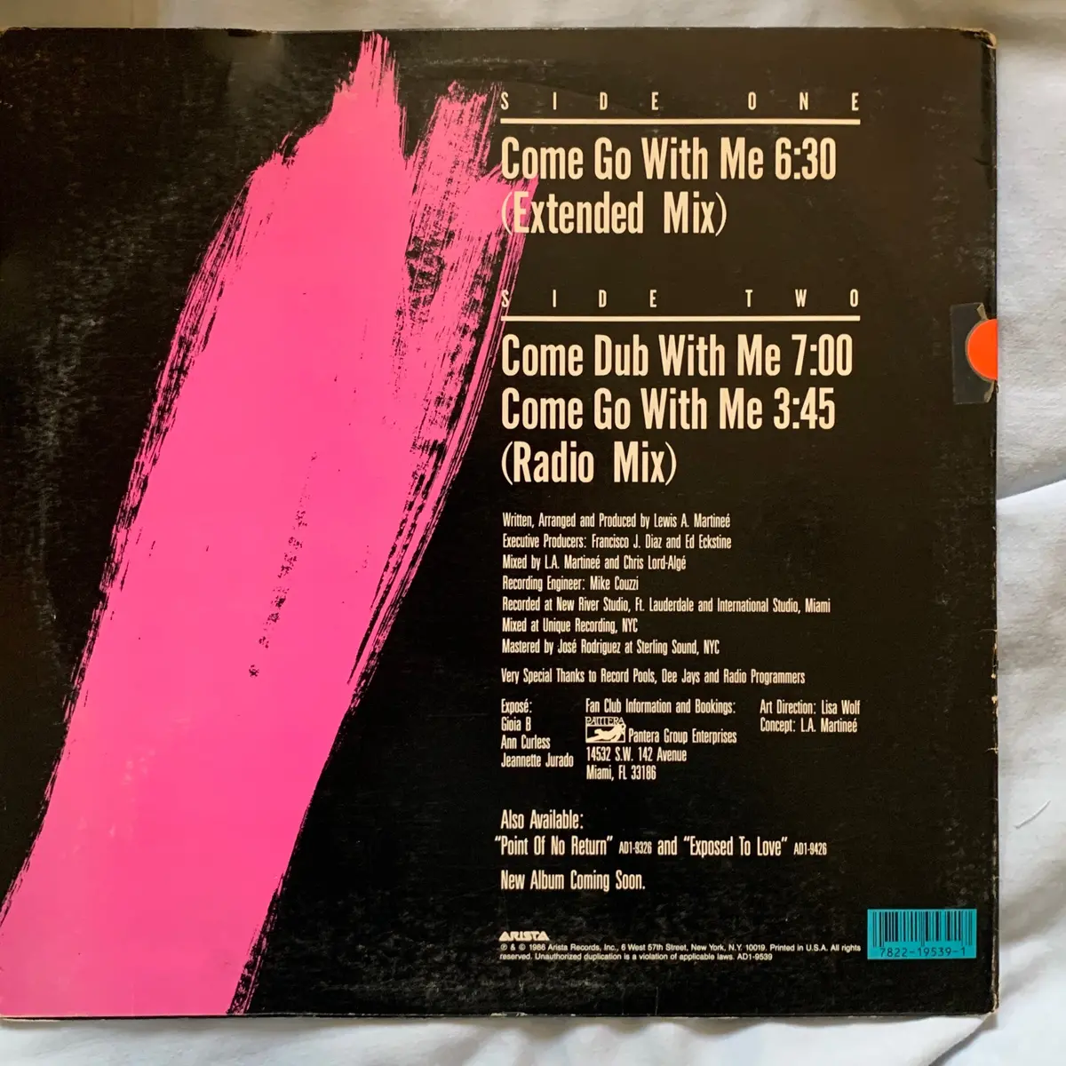 Exposé - Come Go With Me 12" Lp Vinyl - Used 2