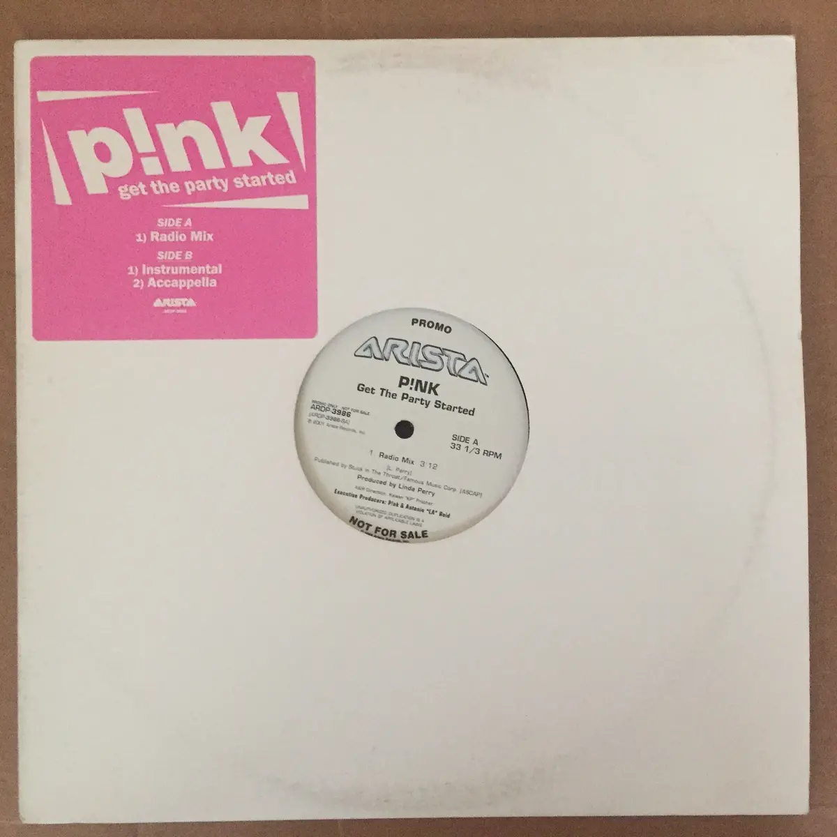 P!Nk! Get The Party Started 12" Promo Lp Vinyl - Used 1