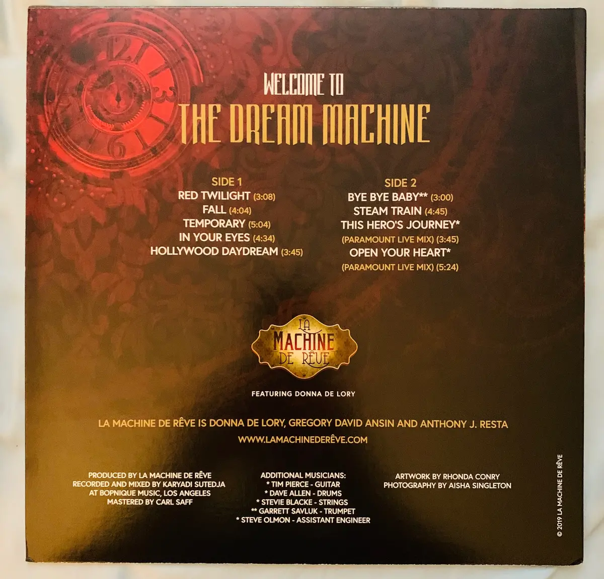 La Machine De Reve Ft: Donna De Lory - Welcome To The Dream Machine (Limited Lp Viny) Signed By Donna + Free 7" Colored Vinyl "Open Your Heart". 2