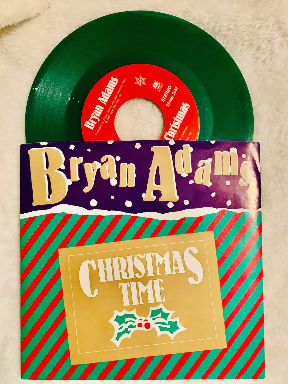 Bryan Adams - Christmas 45 "Green" Record Vinyl 1