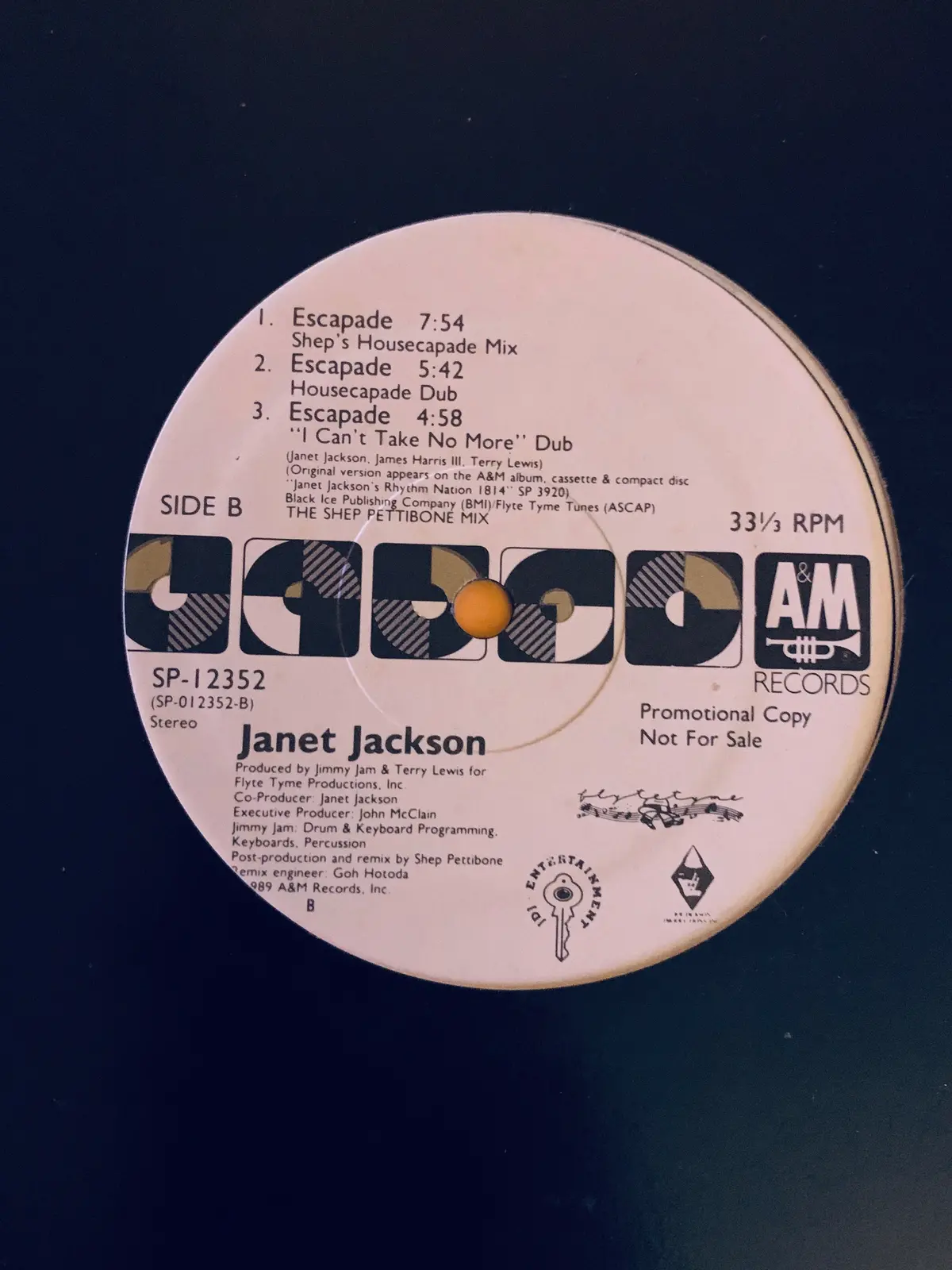 Janet Jackson - Escape 12" Promo Lp Vinyl 1