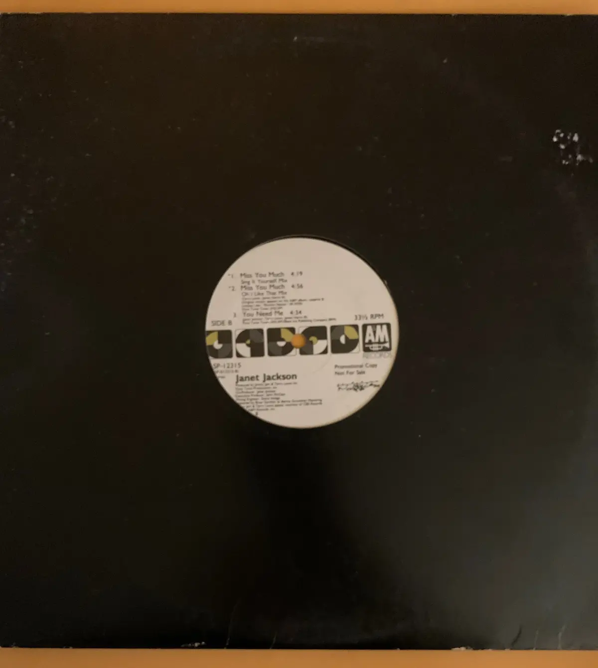 Janet Jackson - Miss You Much - Promo 12" Lp Vinyl Used 1