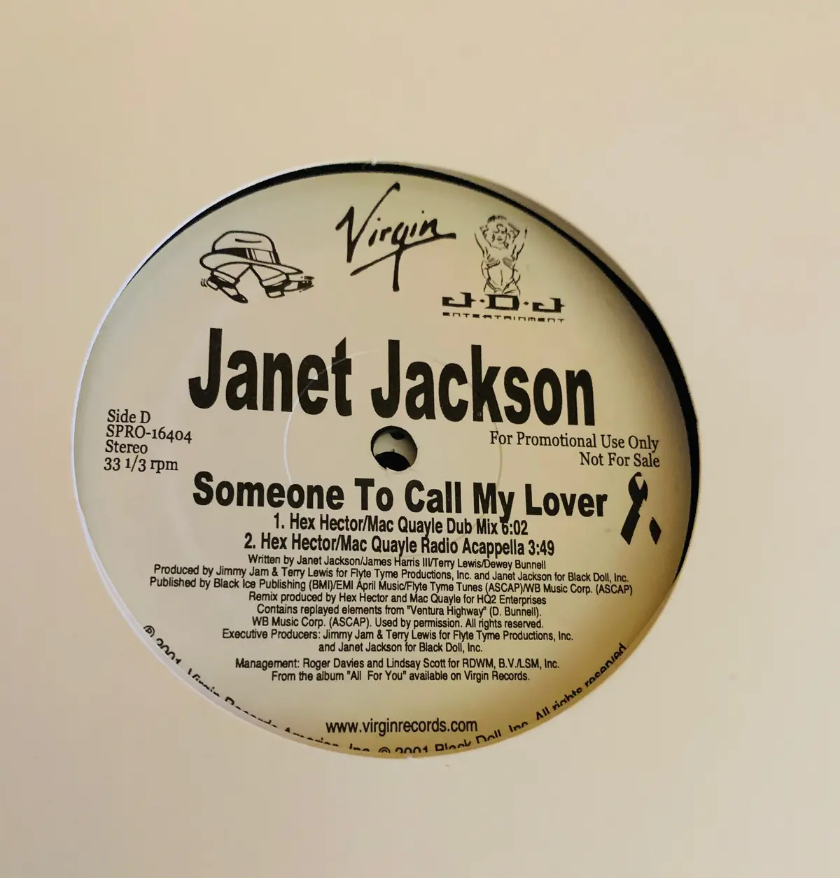 Janet Jackson - Someone To Call My Lover 2Xlp Vinyl Remix 12" -- Used 2