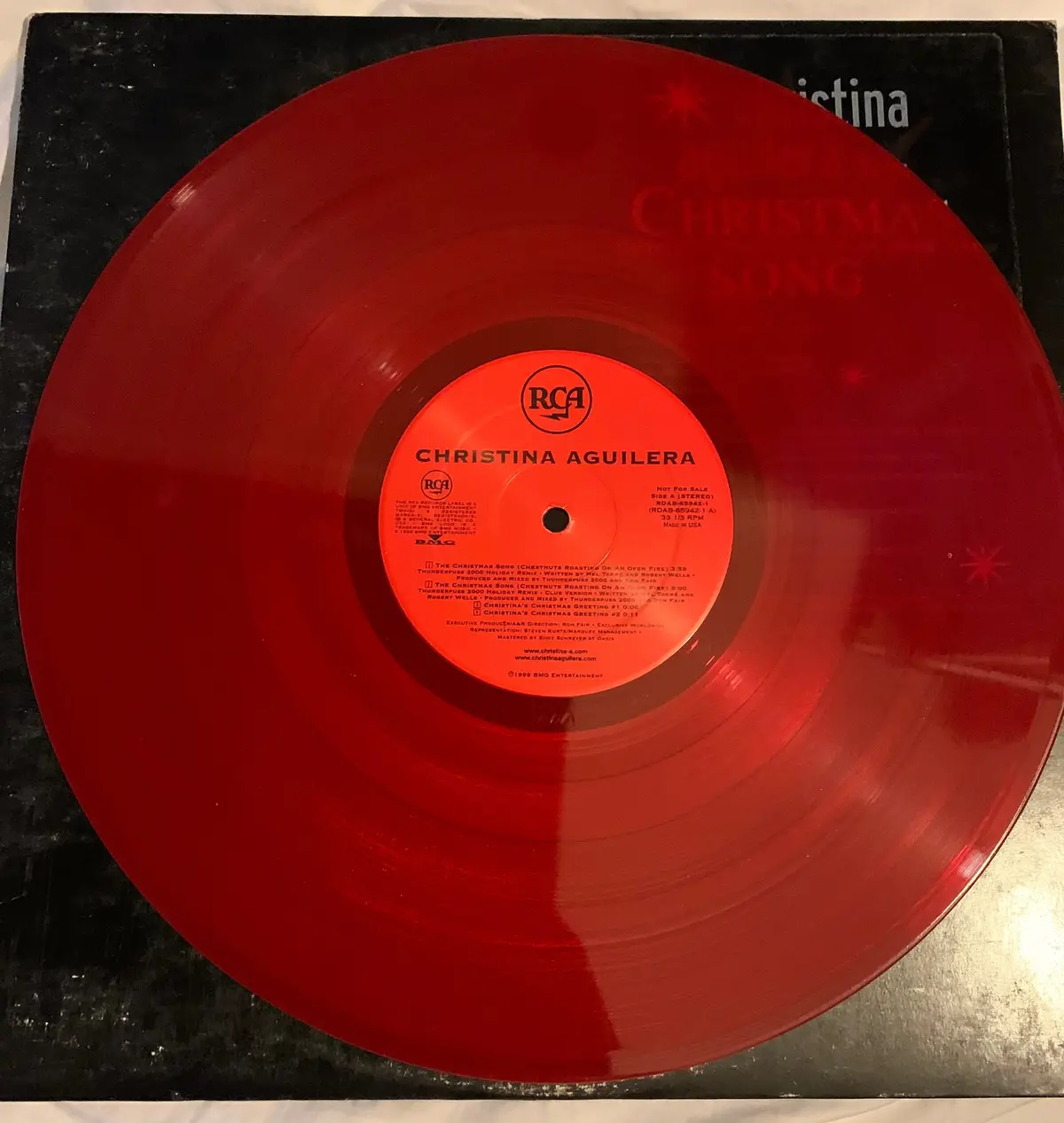 Christina Aguilera - The Christmas Song (Red Vinyl) Promo Used Lp Version 2 1