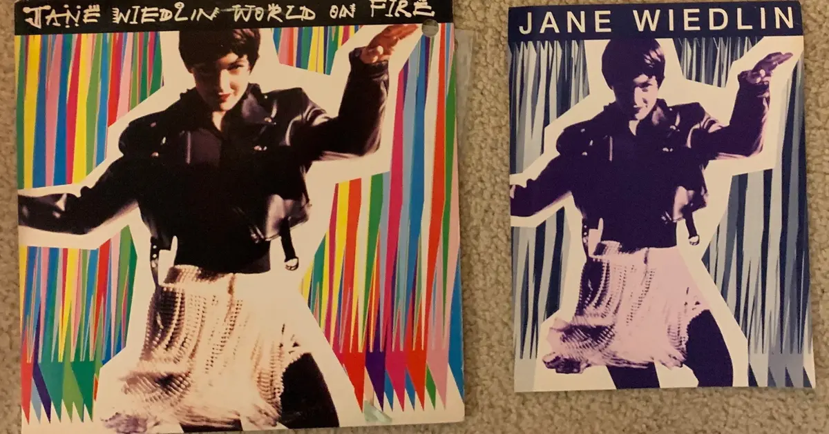 Jane Wiedlin - Promo Used  12"  World On Fire & Promotional One Sheet 1