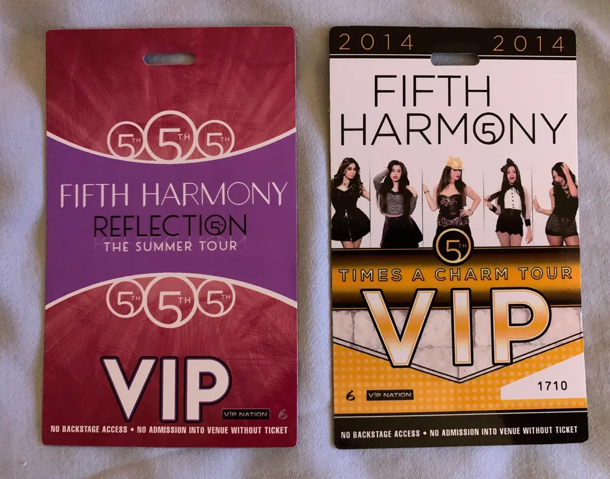 Fifth Harmony - 2 Vip Tour Pass -Official 1