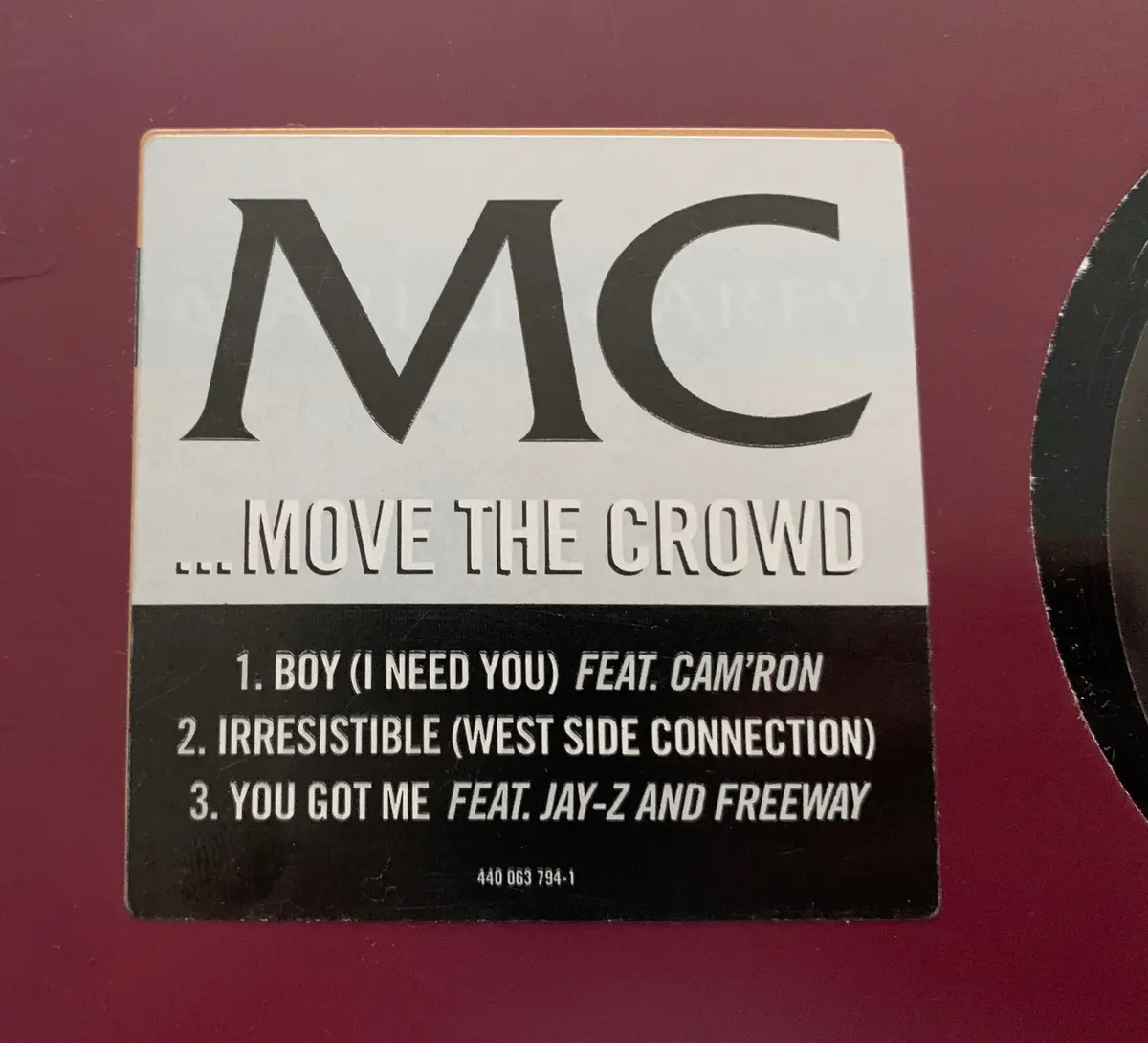 Mariah Carey - Promotional 12' Lp Vinyl " ...Move The Crowd 2