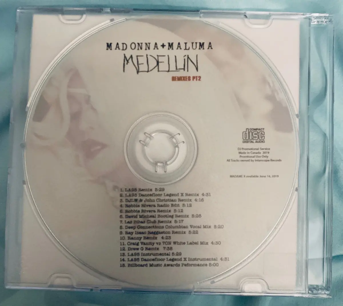 Madonna - Medellin Remixes Pt. 2 Cd Single (Import) Dj 2