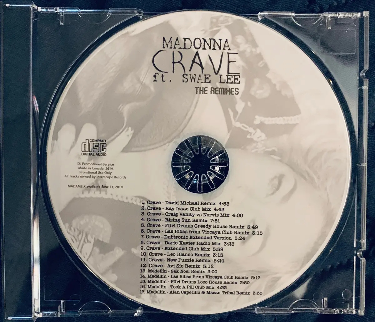 Madonna - Crave / Medellin: (The Remixes) Cd Single (Dj) Version 1 Artwork 2