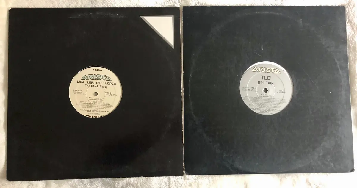 Tlc+ Lisa "Left Eye" Lopes Arista Used 12" Vinyl  The Block Party Girl Talk 1