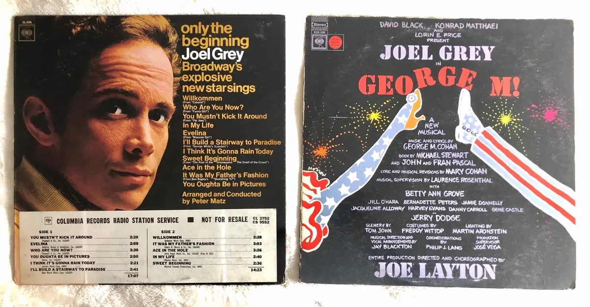 Joel Grey - 2 Lp Vinyl Used Lot George M Broadway  - Columbia Records 1