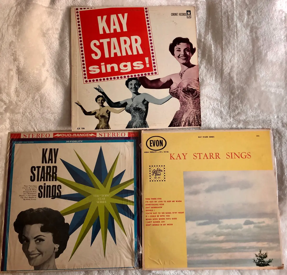 Kay Starr Lp Vinyl3 Used Lot - Kay Starr Sings! High Fidelity Coronet Records 1