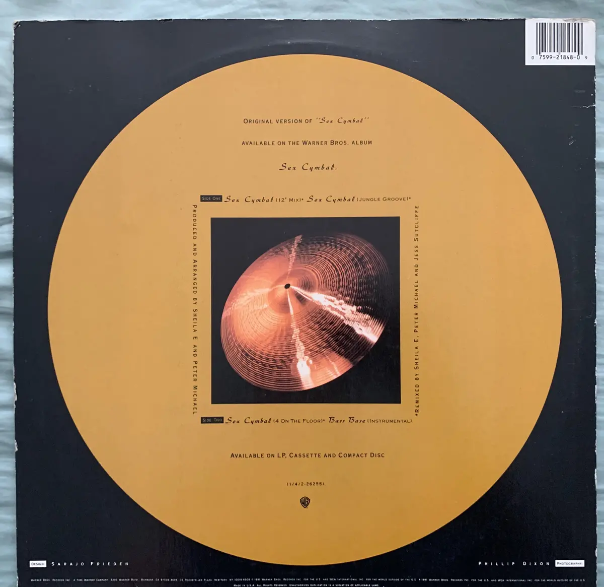 Sheila E. - Sex Cymbal 12" Remix Lp Vinyl - Used 2