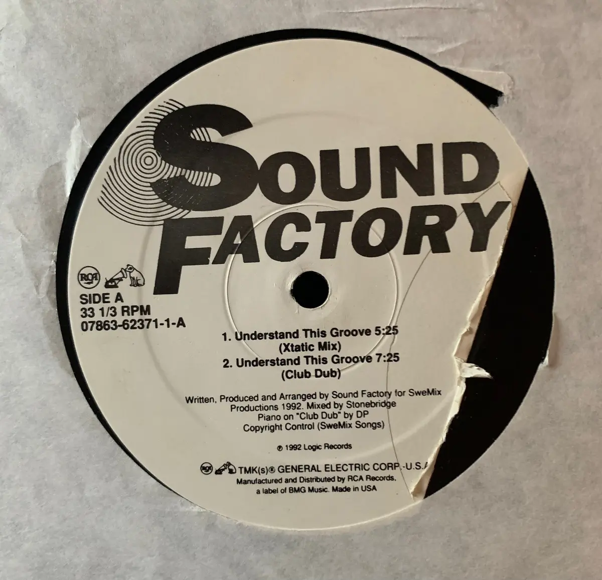 Sound Factory - Understand This Groove (1992) 12" Remix Vinyl - Used 2