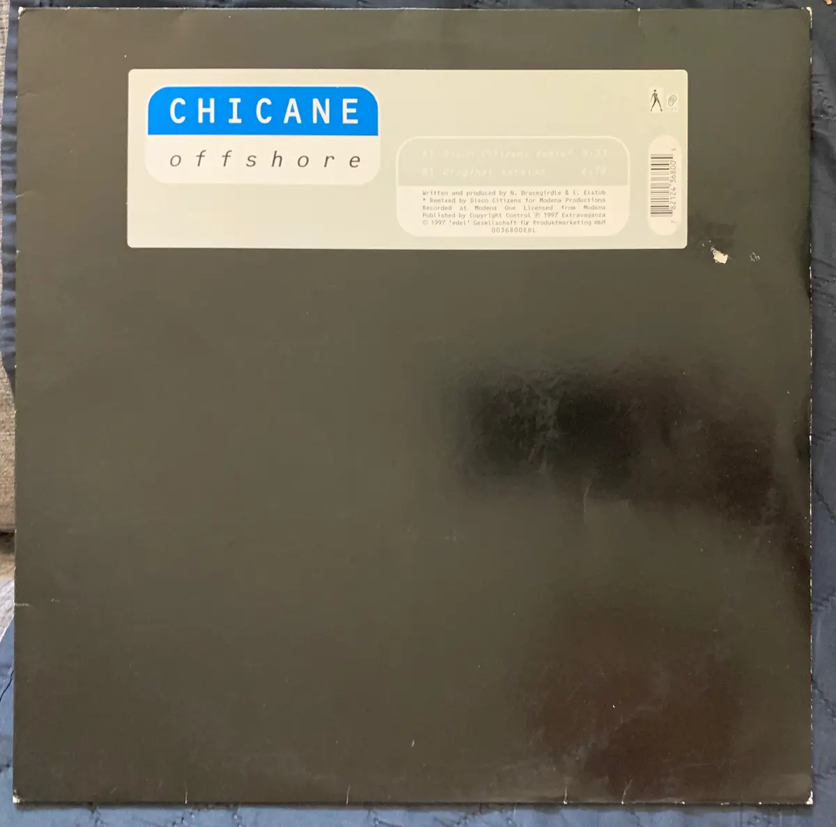 Chicane - Offshore 12" Lp Vinyl - Used 1