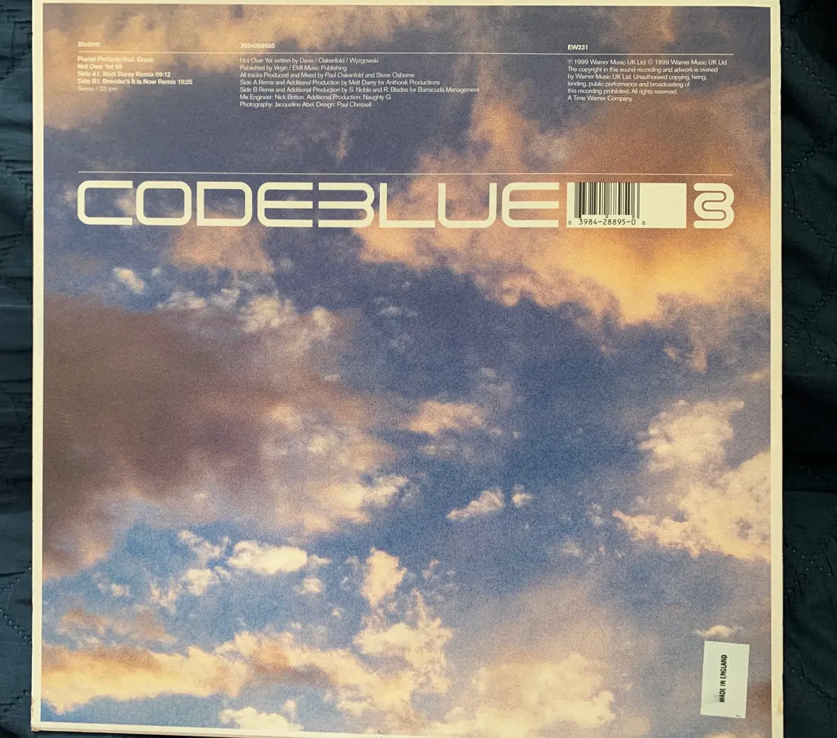 Planet Perfecto Ft: Grace - Not Over Yet 12" Remix Lp Vinyl - Used 2