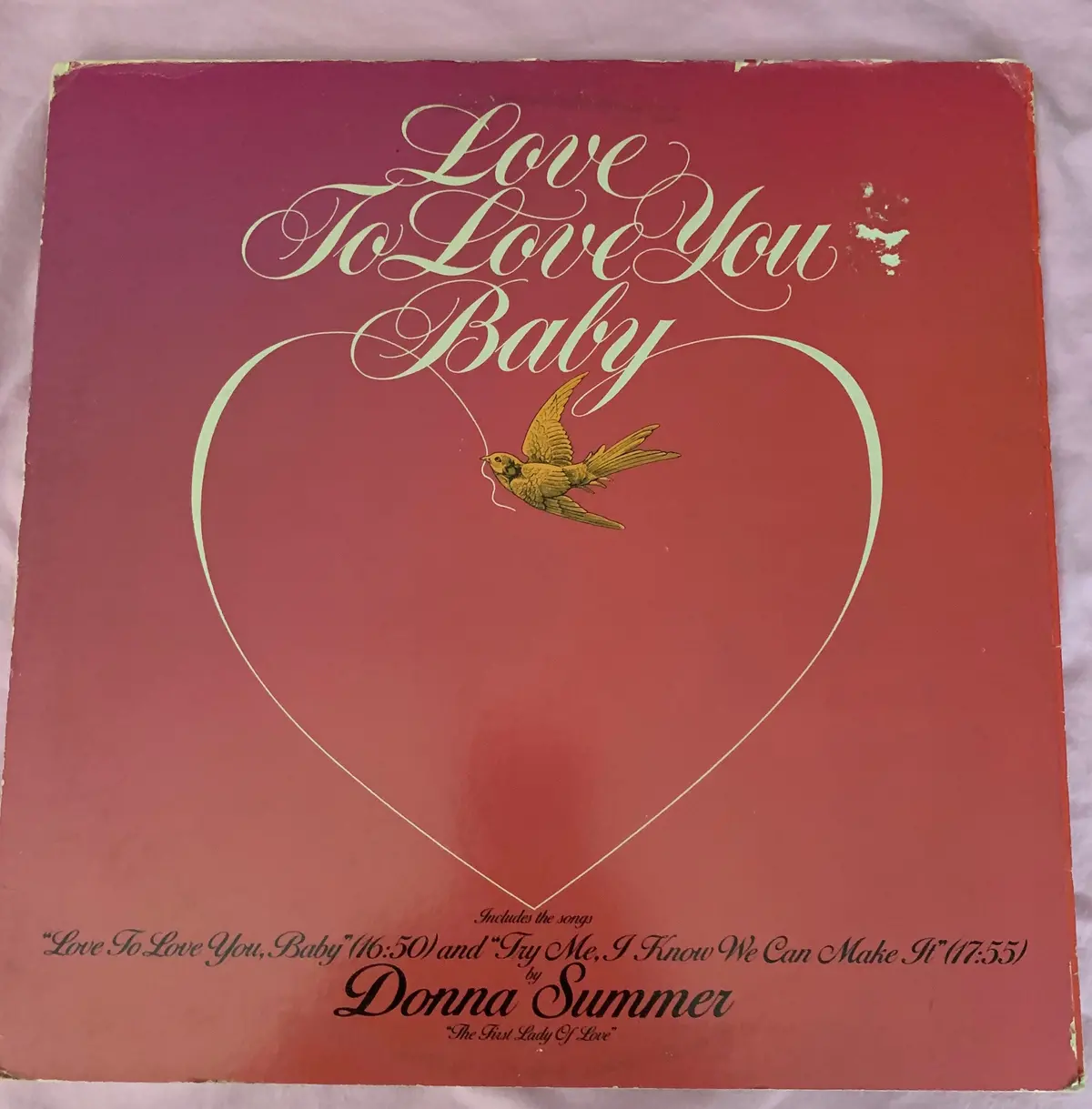 Donna Summer - ''Love To Love You Baby/ Try Me"'  12" Lp Vinyl - Used 1