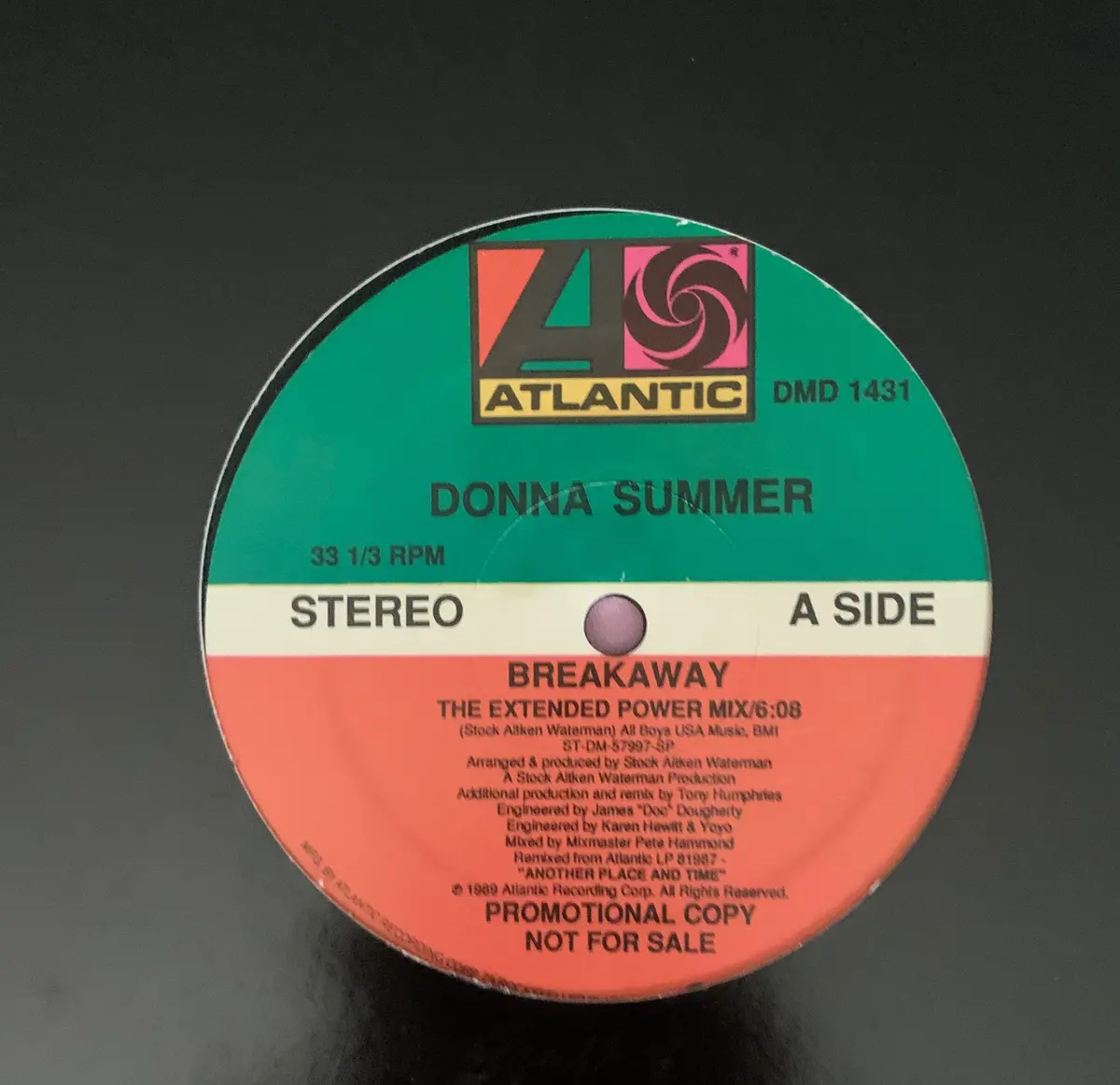 Donna Summer -"Breakaway"  12"   Lp Vinyl (Promo)  - Used 1