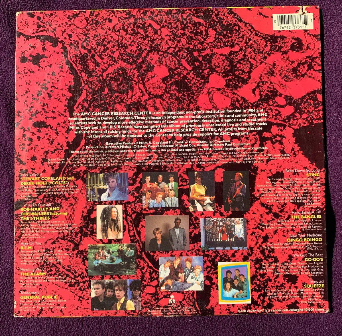Live! For Live (Various) 1986 Lp Vinyl - Used (Go-Go's, Sting, Bangles +++) 2
