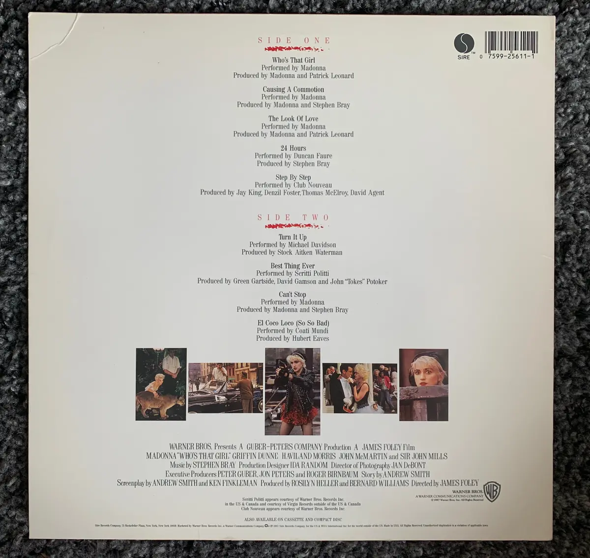Madonna - Who's That Girl (Ost) Original 1987 Lp Promo Vinyl - 2