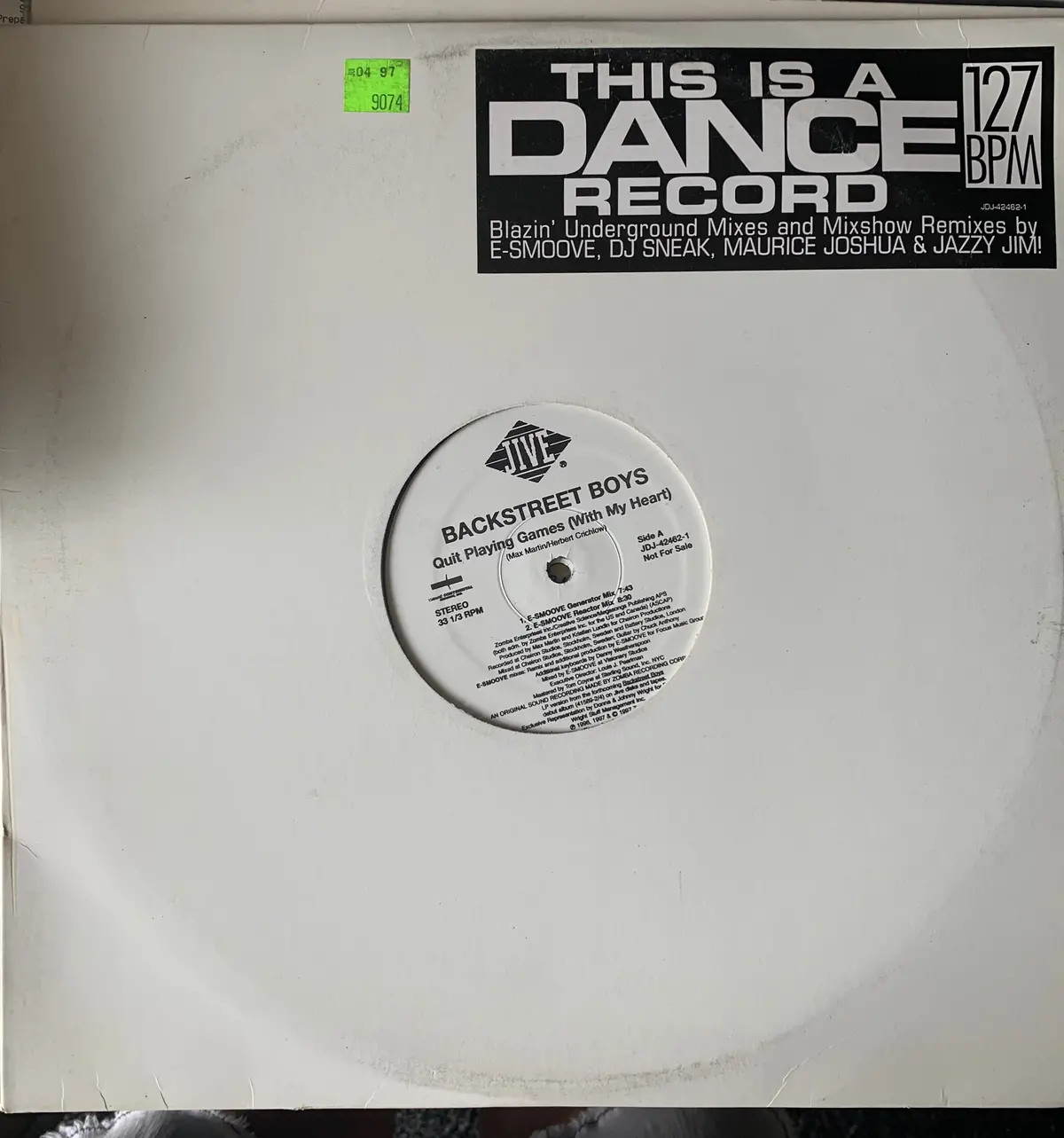 Backstreet Boys - Quit Playing Games (With My Heart)  12"  (2Xlp Promo Vinyl) Used 1