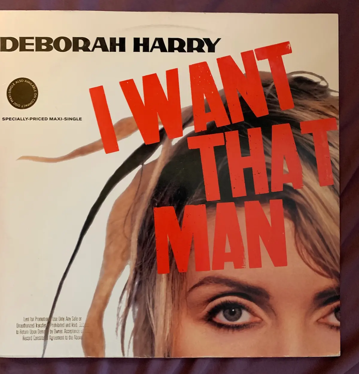 Debbie Harry - "I Want That Man"  Used  Promo 12" Remix Lp Vinyl 1