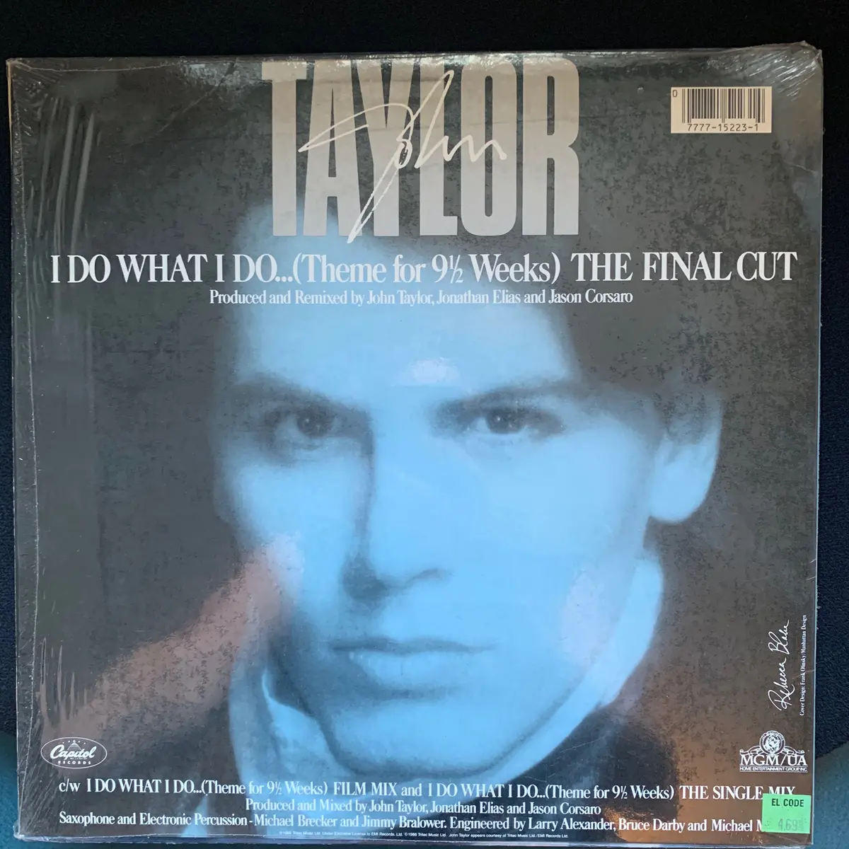 John Taylor : I Do What I Do (Theme For 9 1/2 Weeks) 12" Remix Lp Vinyl - Used 2