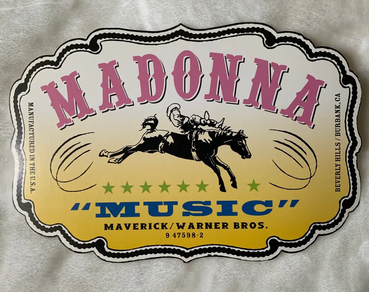 Madonna - Music 'Belt Buckle'  Promo Poster Flat  12X8" 1