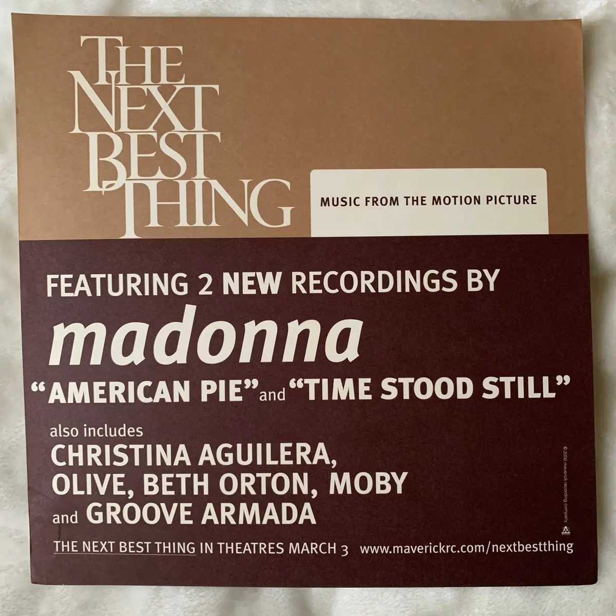 Madonna - Next Best Thing Promo Flat 12X12 2
