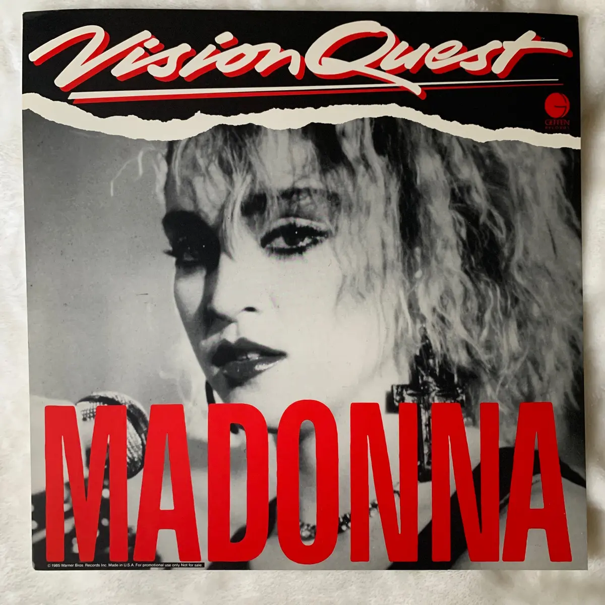 Madonna - Gambler (Original 1985 Promo Poster  Flat) 12X12 1