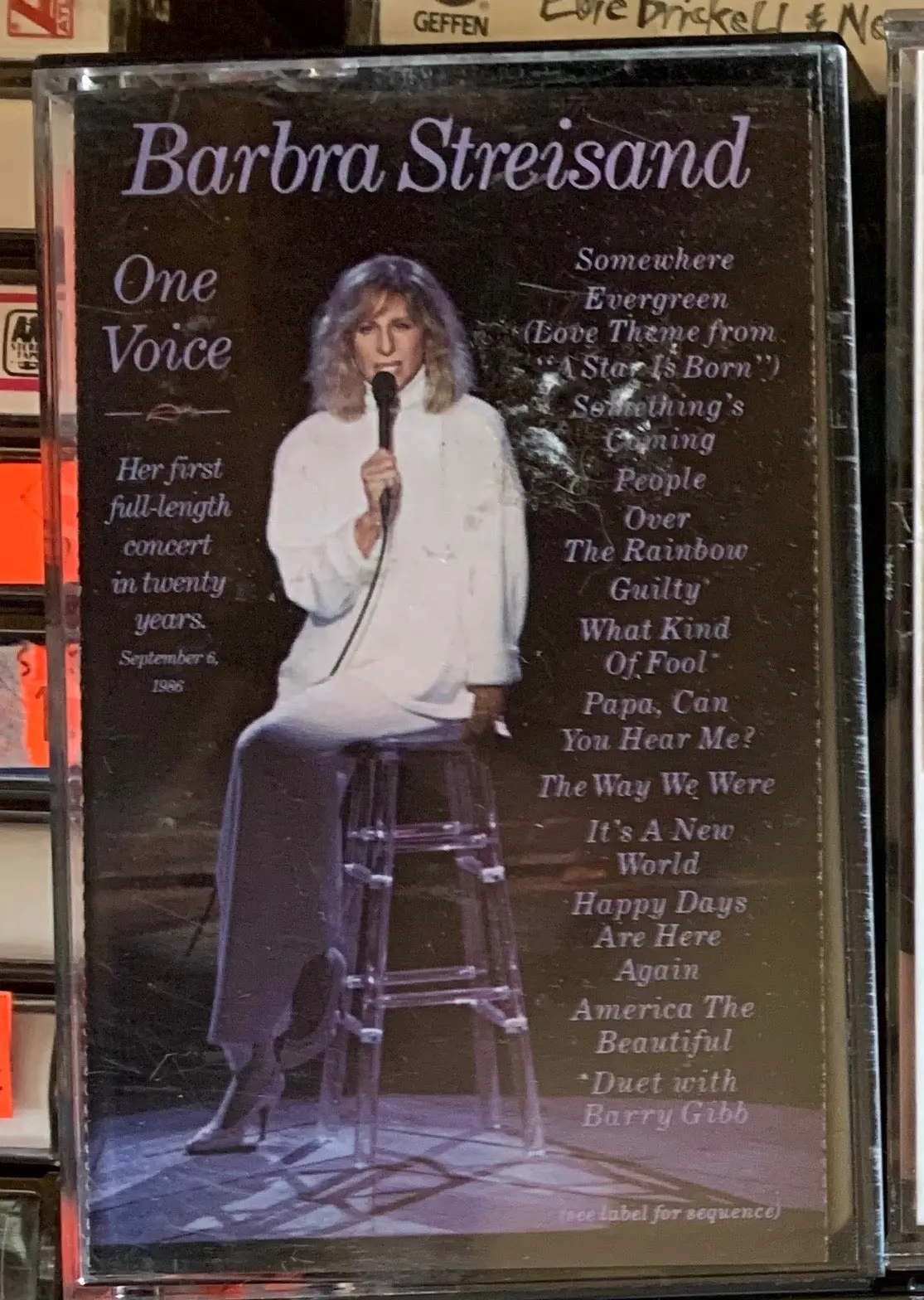 Barbra Streisand - One Voice (Live 1987) Cassette Tape - Used 1