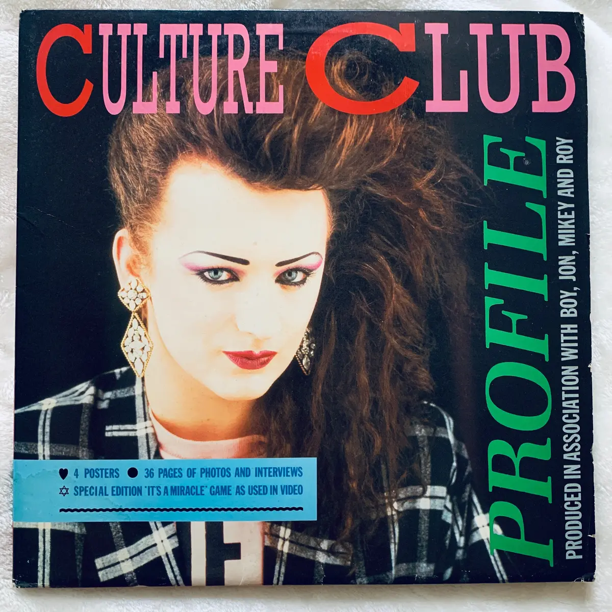 Culture Club / Boy George : Profile Promo Pack : Posters, Book, Picture Disc Game + 2