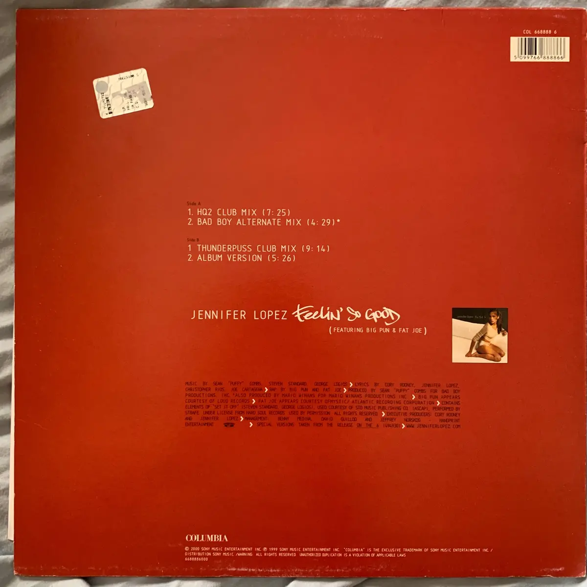 Jennifer Lopez - Feelin' So Good 12" Remix Lp Vinyl - Used 2