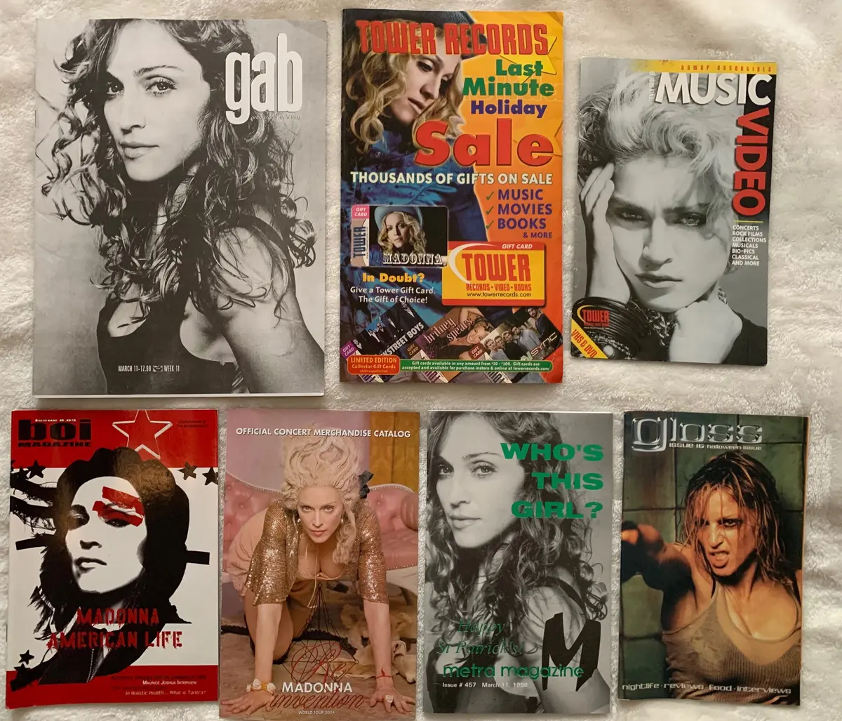 Madonna Lot Of Rare Magazine's  (Gab, Metra Boi, Gloss, Tower) 1