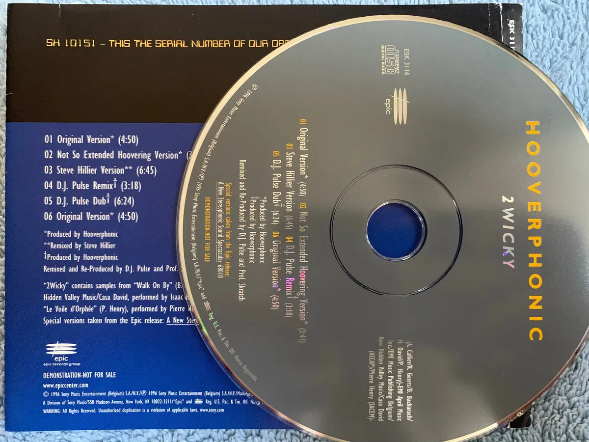 Hooverphonic - 2Wicky (Maxi Remix Cd Single) Used 2