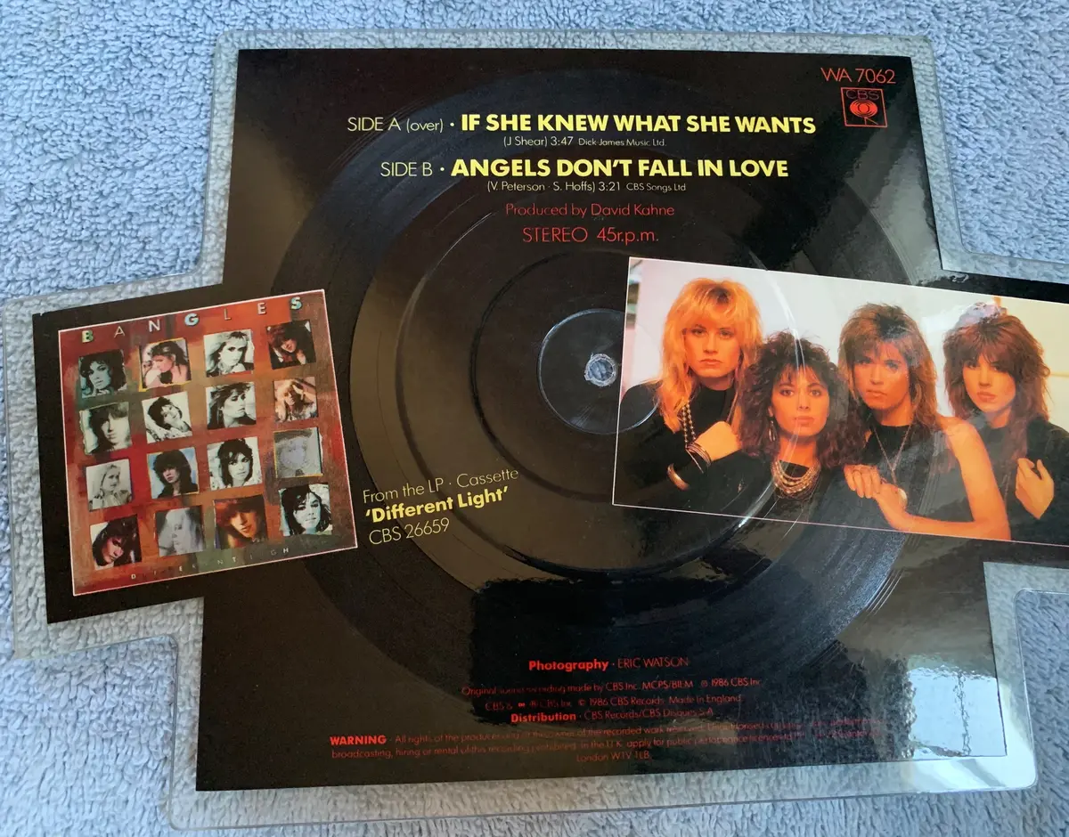 The Bangles - ''If She Knew What She Wants'' Die Cut 7" Picture Disc Vinyl 2