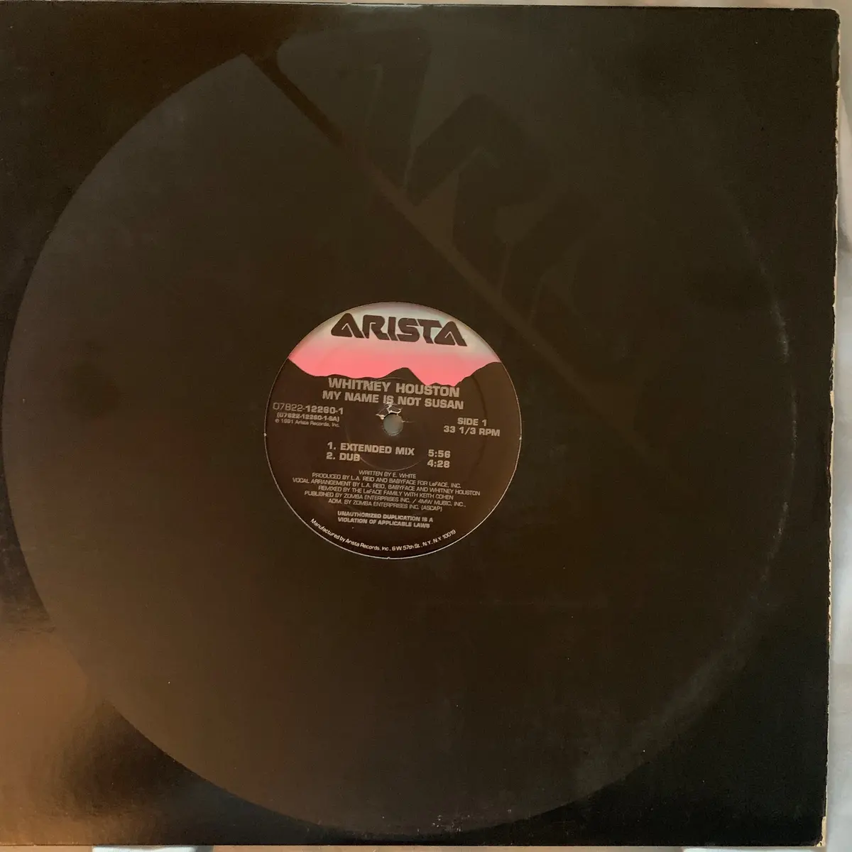 Whitney Houston  - "My Name Is Not Susan"  (Us 12" Lp Vinyl) - Used 1
