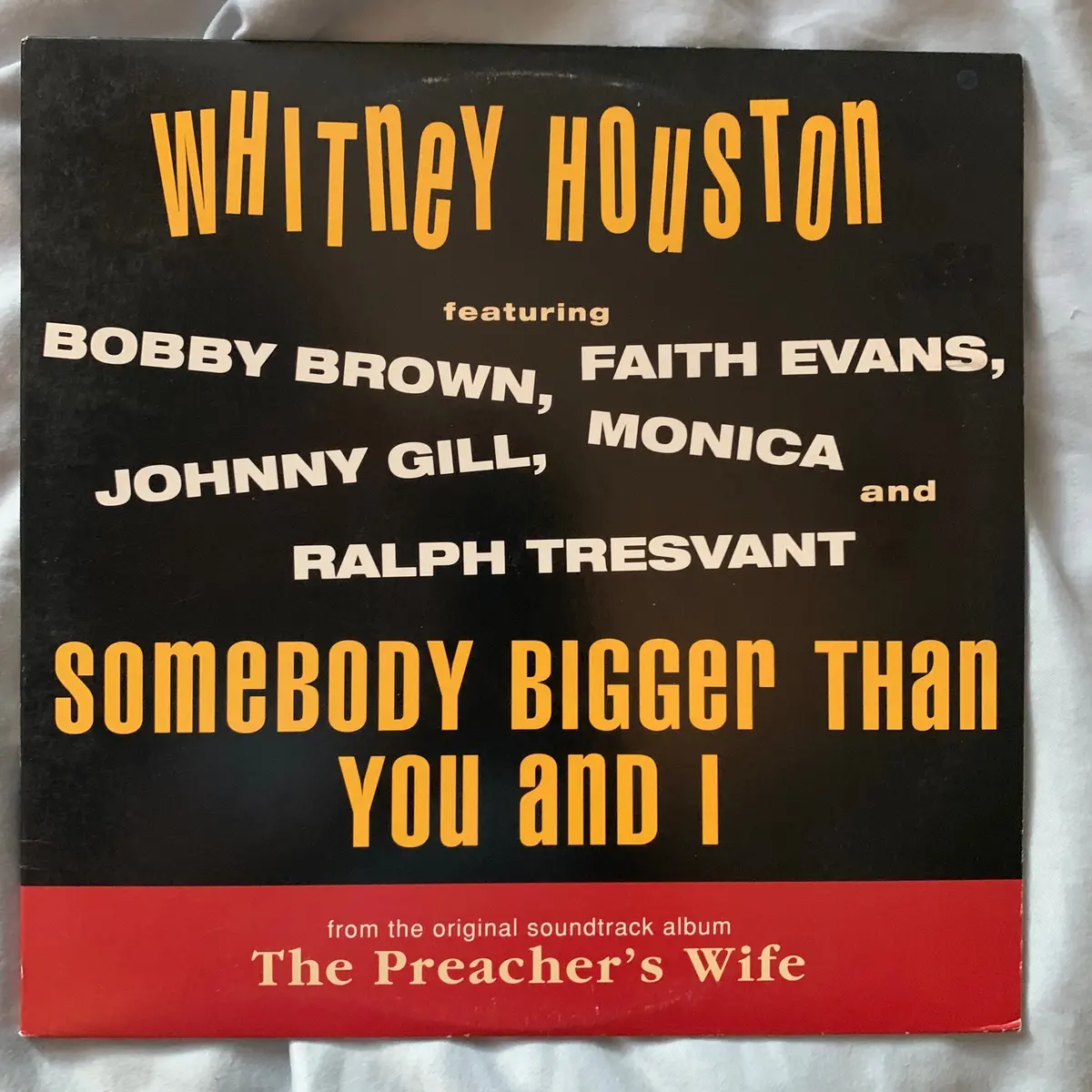 Whitney Houston   - "Somebody Bigger Than You And I "  (Us 12" Promo Lp Vinyl) - Used 1
