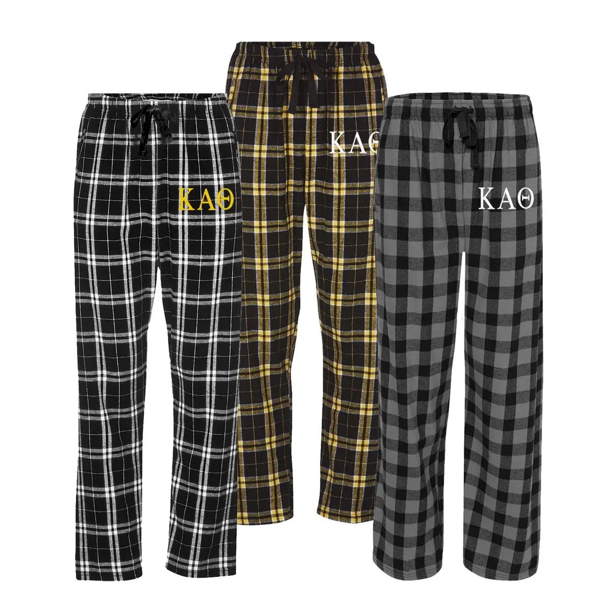 Kappa Alpha Theta Flannel Pants - Embroidered 1