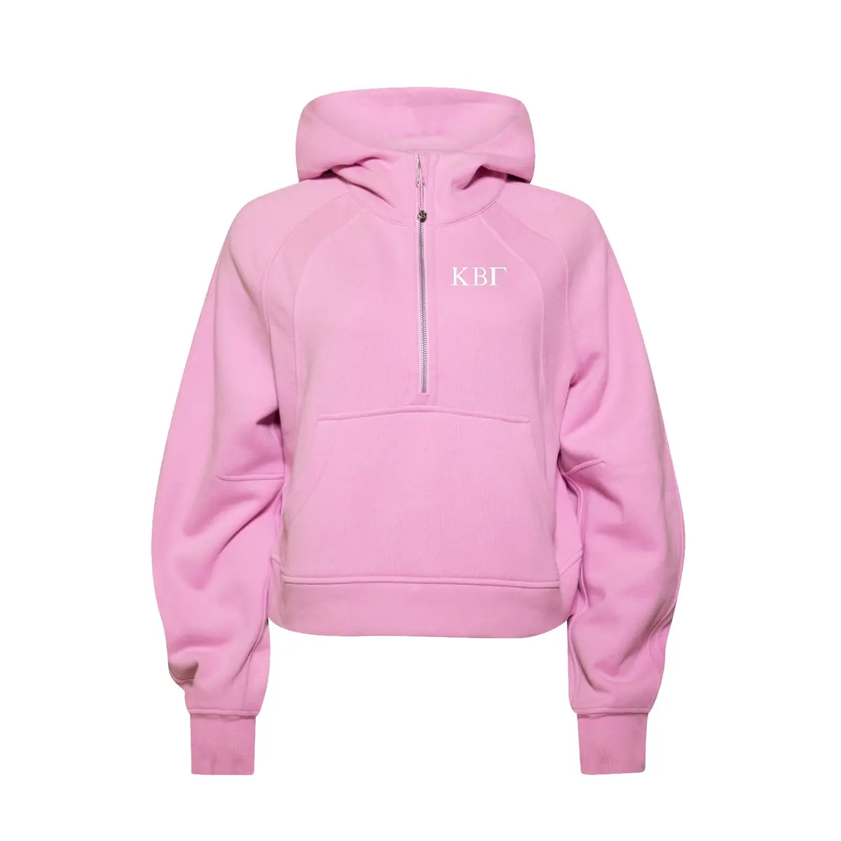 Kappa Beta Gamma Lululemon Scuba Oversized Half-Zip Hoodie - Pink Frosting 1
