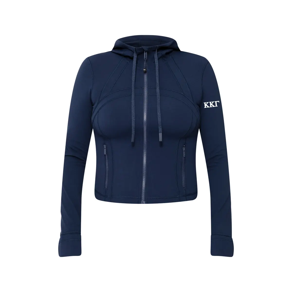 Kappa Kappa Gamma Lululemon Define Cropped Hooded Jacket Nulu - Navy 1