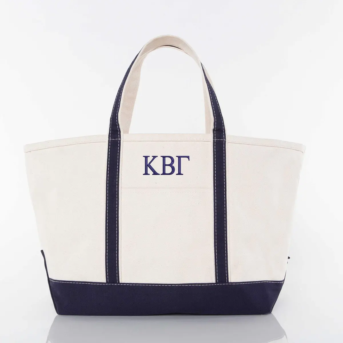 Kappa Beta Gamma Large Canvas Tote Bag 1