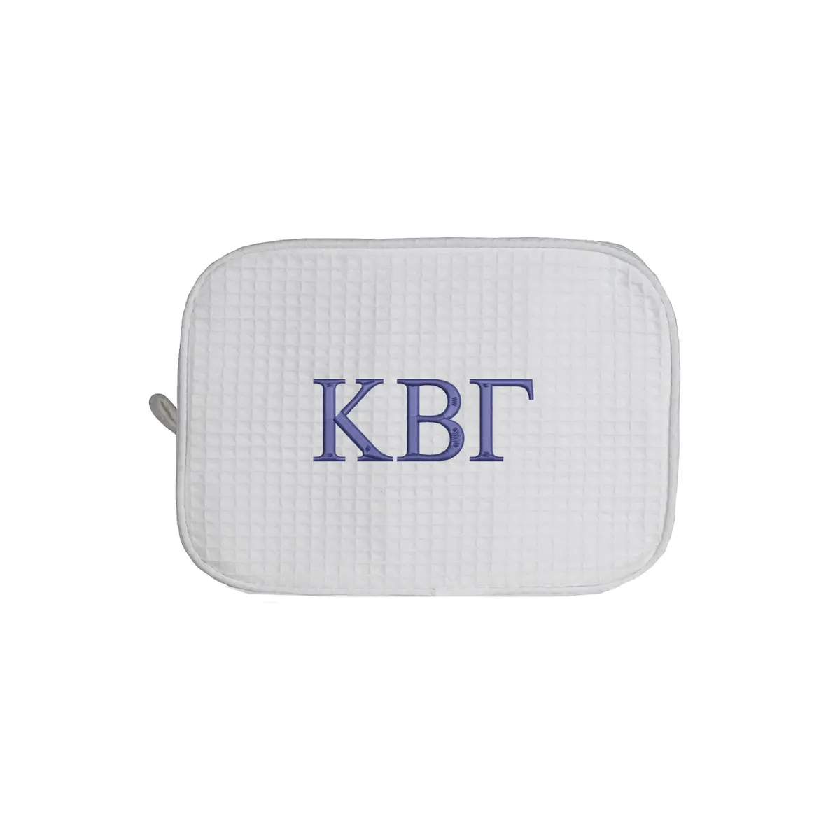 Kappa Beta Gamma Waffle Weave Cosmetic Bag 1