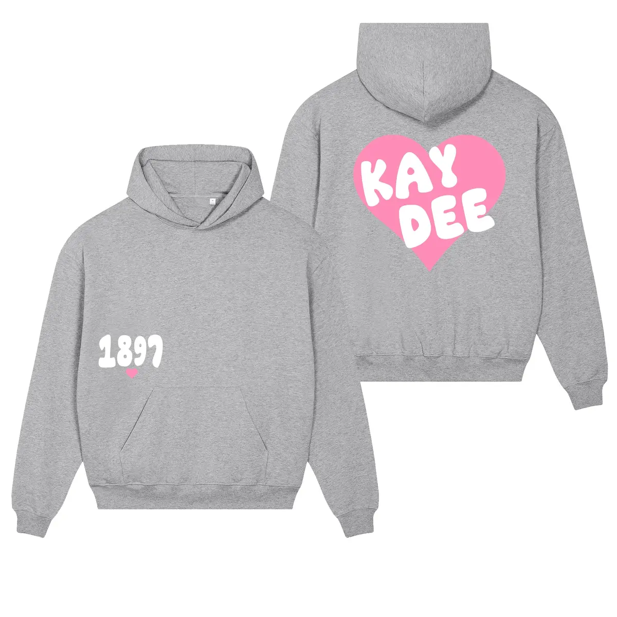 Kappa Delta Boxy Heart Pullover Hoodie - Kay Dee 3