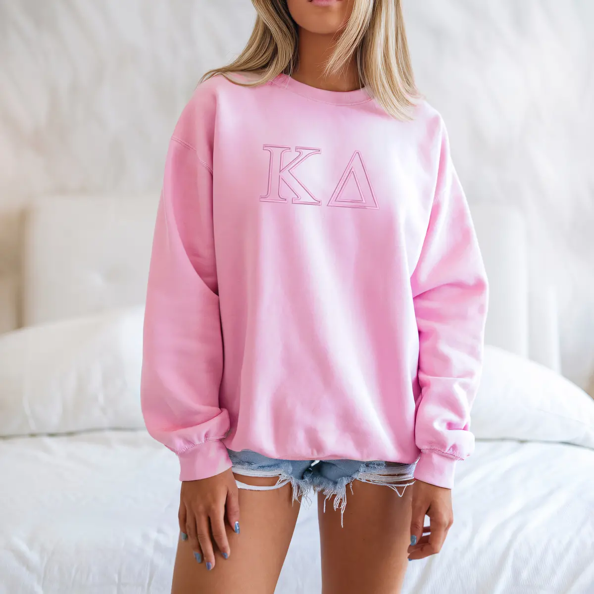 Kappa Delta Outline Monochromatic Crewneck 1