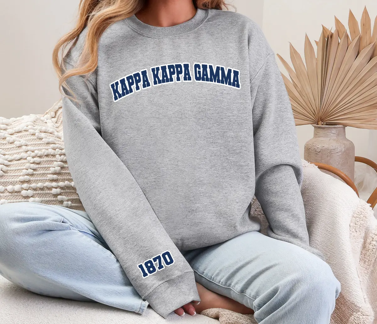 Kappa Kappa Gamma Varsity Crewneck 1870 1