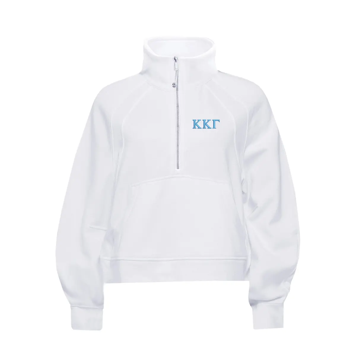 Kappa Kappa Gamma Lululemon Scuba Oversized Funnel-Neck Half Zip - White 1