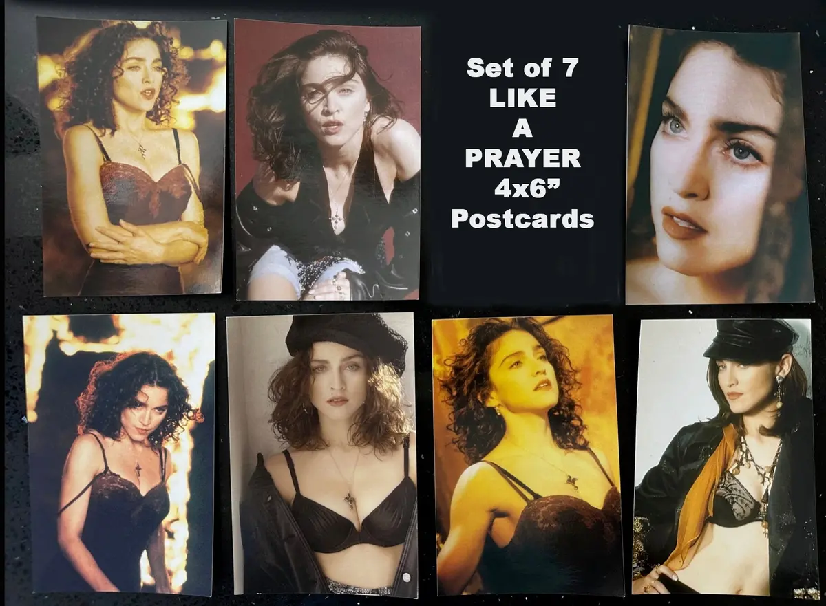 Madonna - Set Of 7  'Like A Prayer' Promo 4X6 Postcards 1